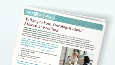 The Biomarker Testing Discussion Guide.